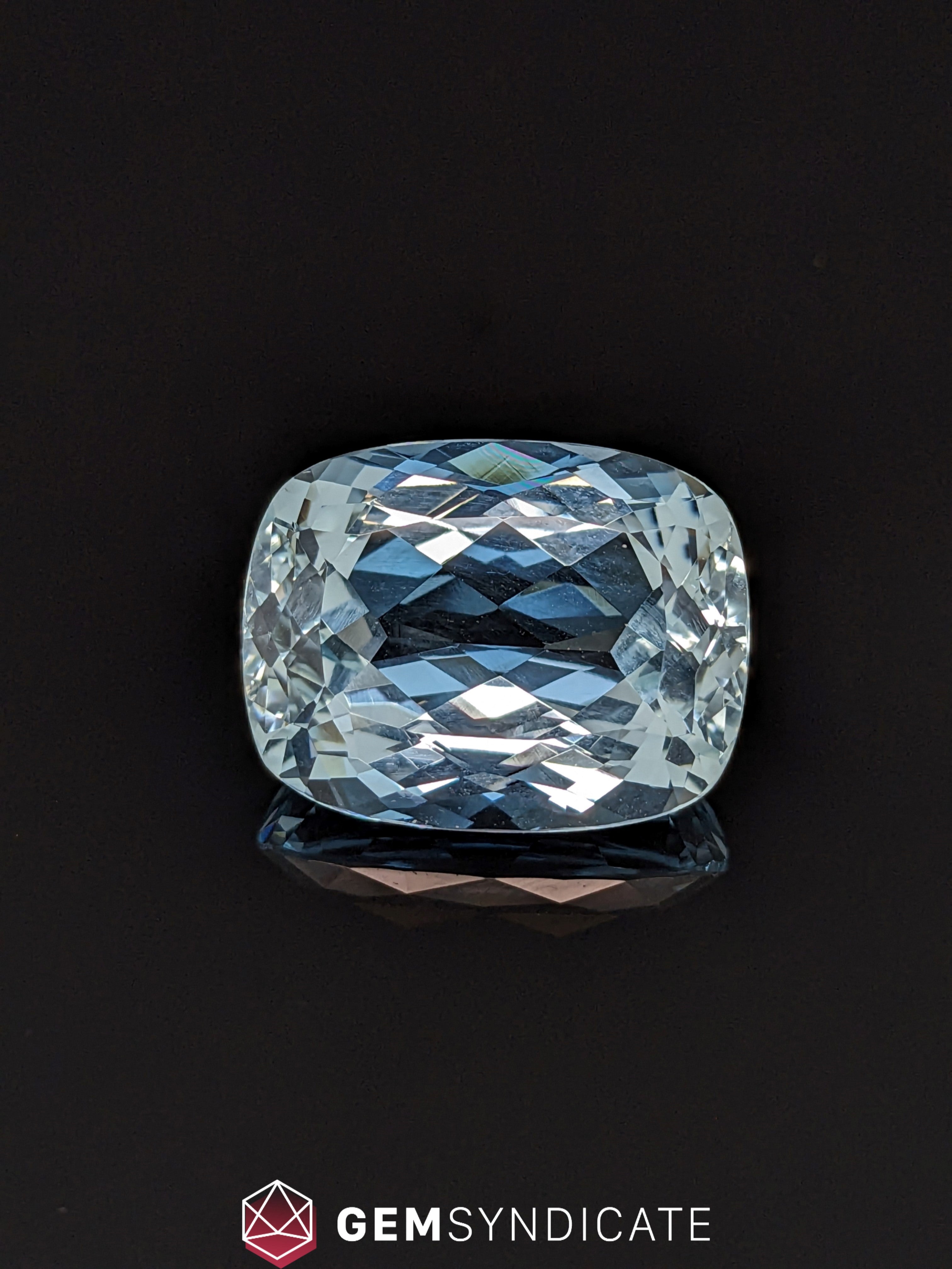 Impressive Cushion Blue Aquamarine 24.72ct