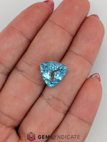 Load image into Gallery viewer, Sophisticated Trillion Blue Aquamarine 5.43ct

