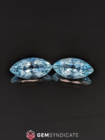 Load image into Gallery viewer, Stunning Marquise Blue Aquamarine Pair 6.87ctw
