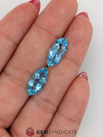 Load image into Gallery viewer, Stunning Marquise Blue Aquamarine Pair 6.87ctw
