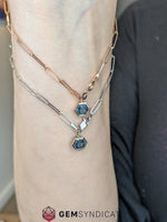 Load image into Gallery viewer, Stylish Teal Montana Sapphire Bracelet in 14k Gold
