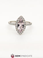 Load image into Gallery viewer, Pretty Peach Sapphire Ring in 14k White Gold
