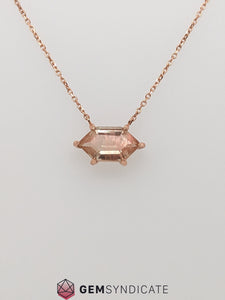 Charming Oregon Sunstone Necklace in 14k Rose Gold