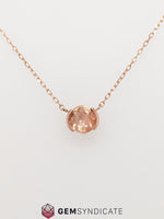 Load image into Gallery viewer, Elegant Round Peach Oregon Sunstone Necklace
