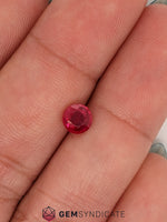 Load image into Gallery viewer, Exciting Round Red Ruby 0.73ct
