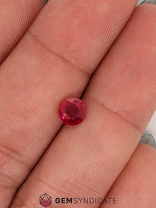 Exciting Round Red Ruby 0.73ct