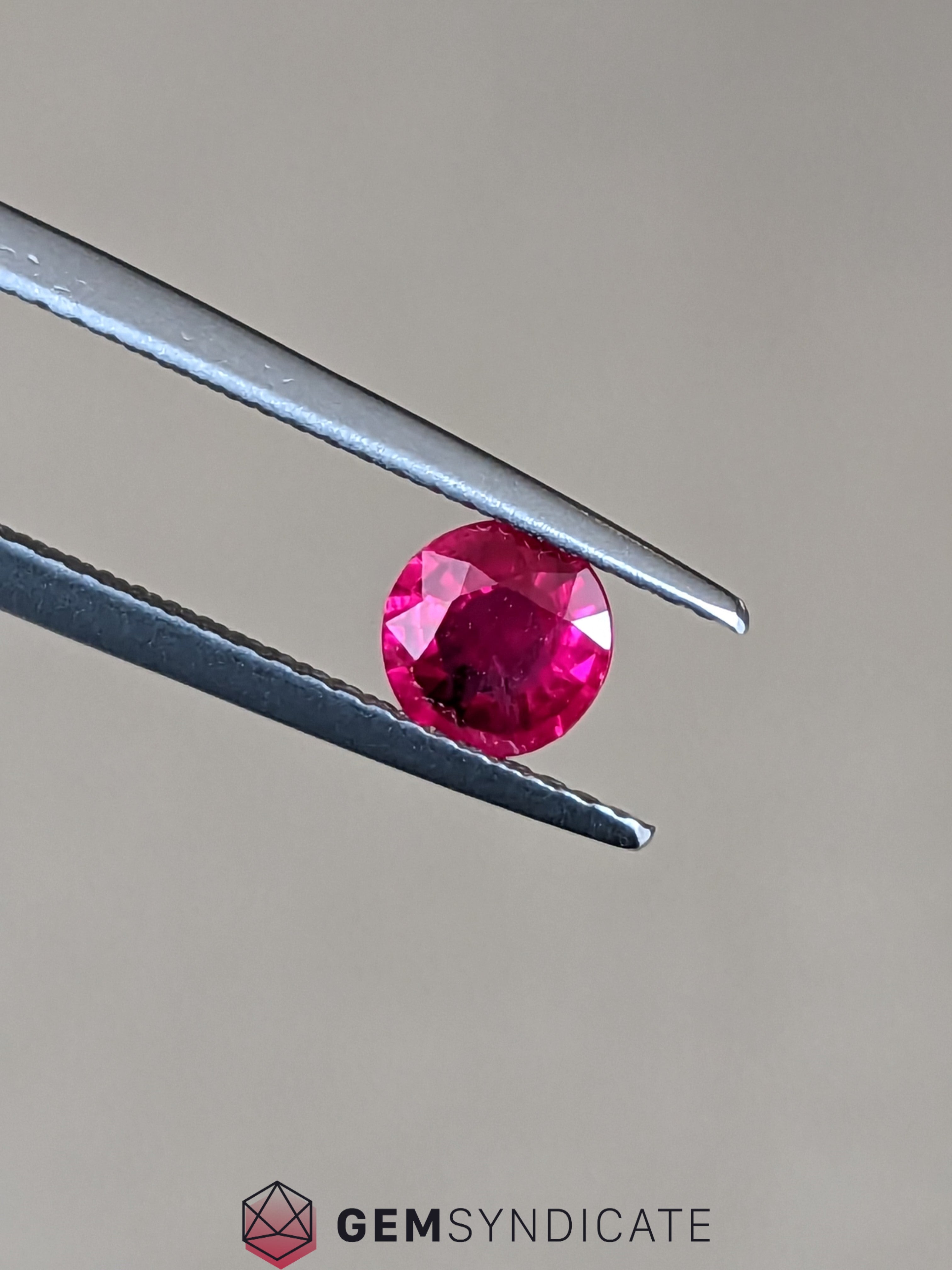 Exciting Round Red Ruby 0.73ct