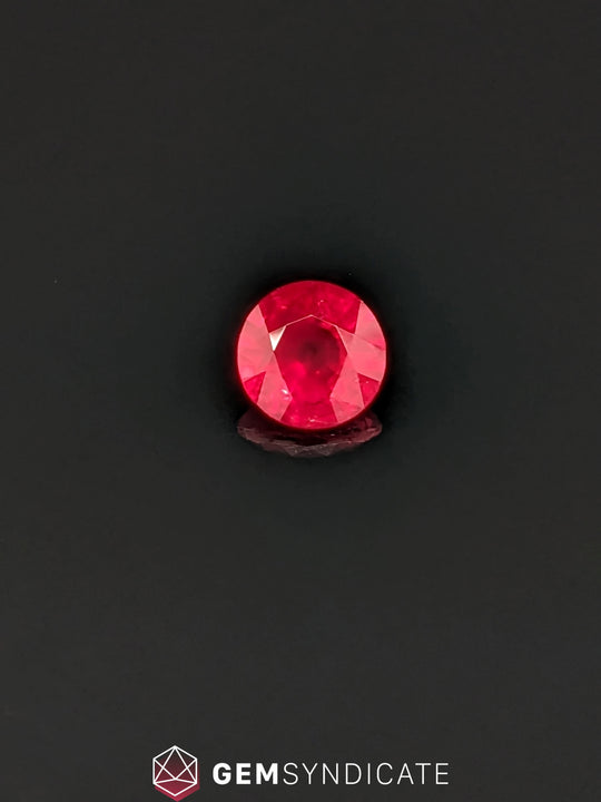 Glamorous Round Red Ruby 1.04ct