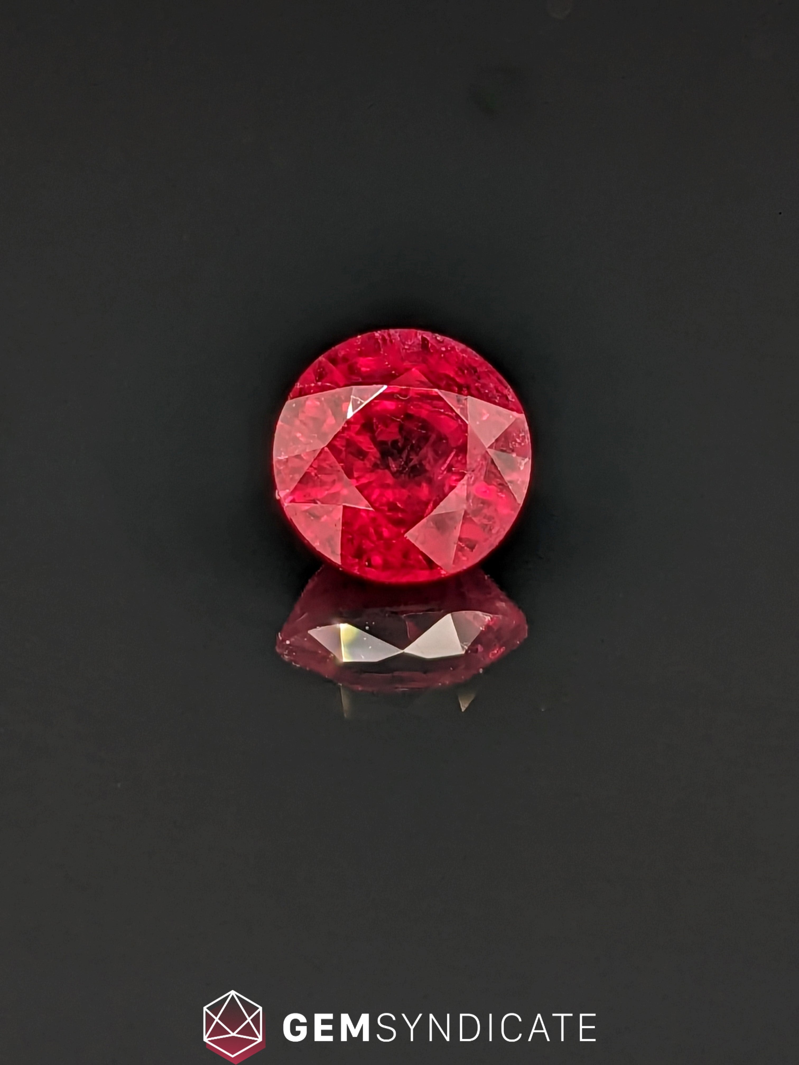 Dramatic Round Red Ruby 1.48ct