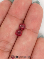 Load image into Gallery viewer, Marvelous Cushion Red Ruby Pair 1.52ctw
