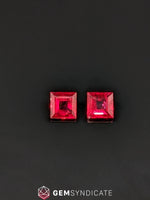 Load image into Gallery viewer, Lovely Square Red Ruby Pair 0.98ctw

