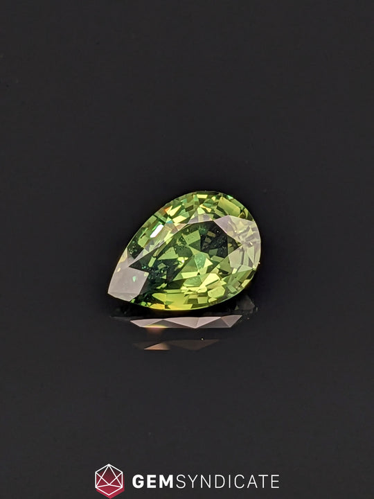 Glistening Pear-Shaped Green Sapphire 2.76ct
