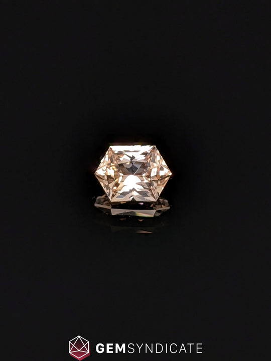 Juicy Elongated Hexagon Peach Sapphire 1.01ct