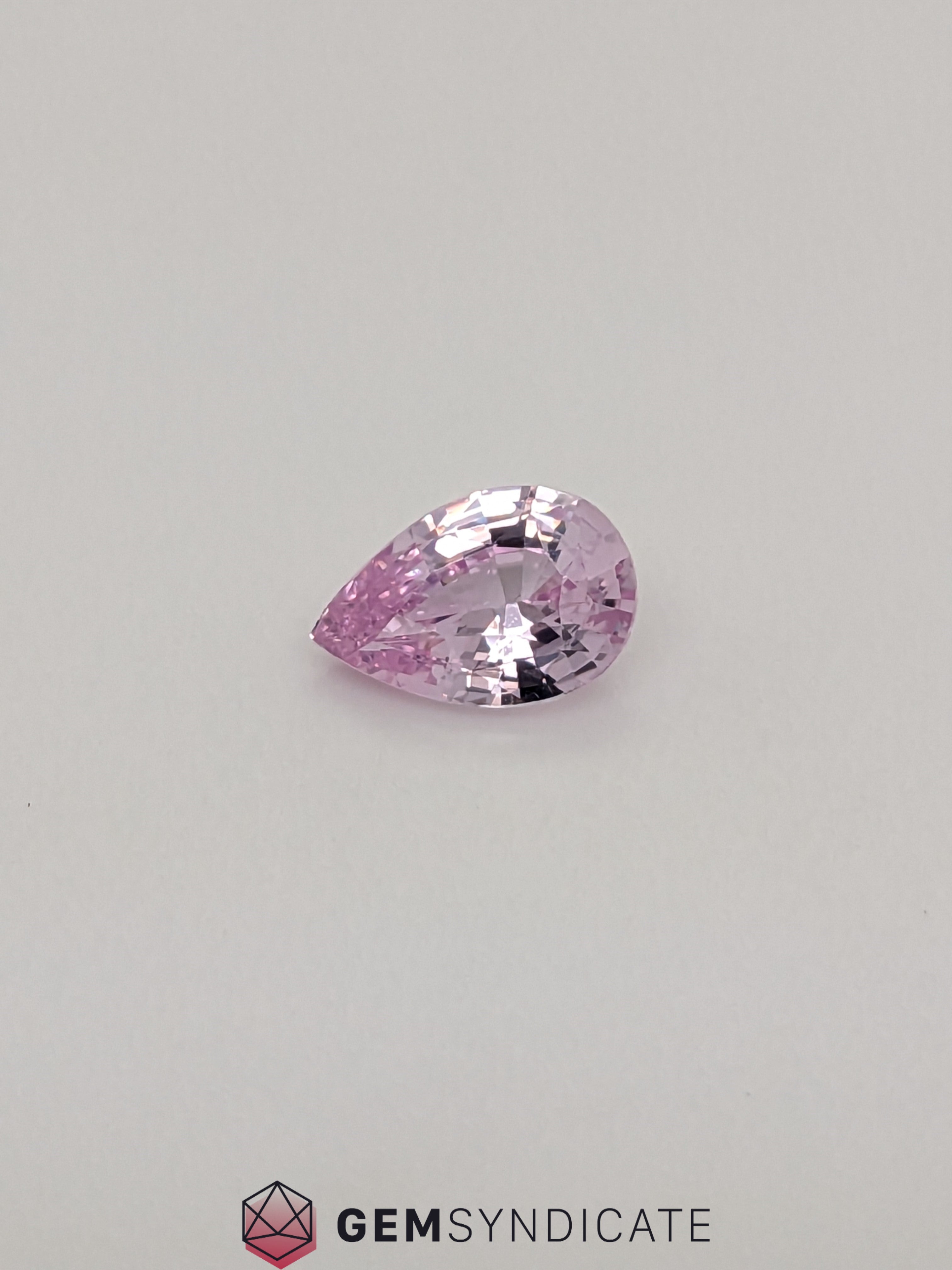 Elegant Pear-Shaped Pink Sapphire 1.63ct