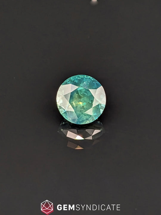 Dramatic Round Teal Sapphire 2.66ct