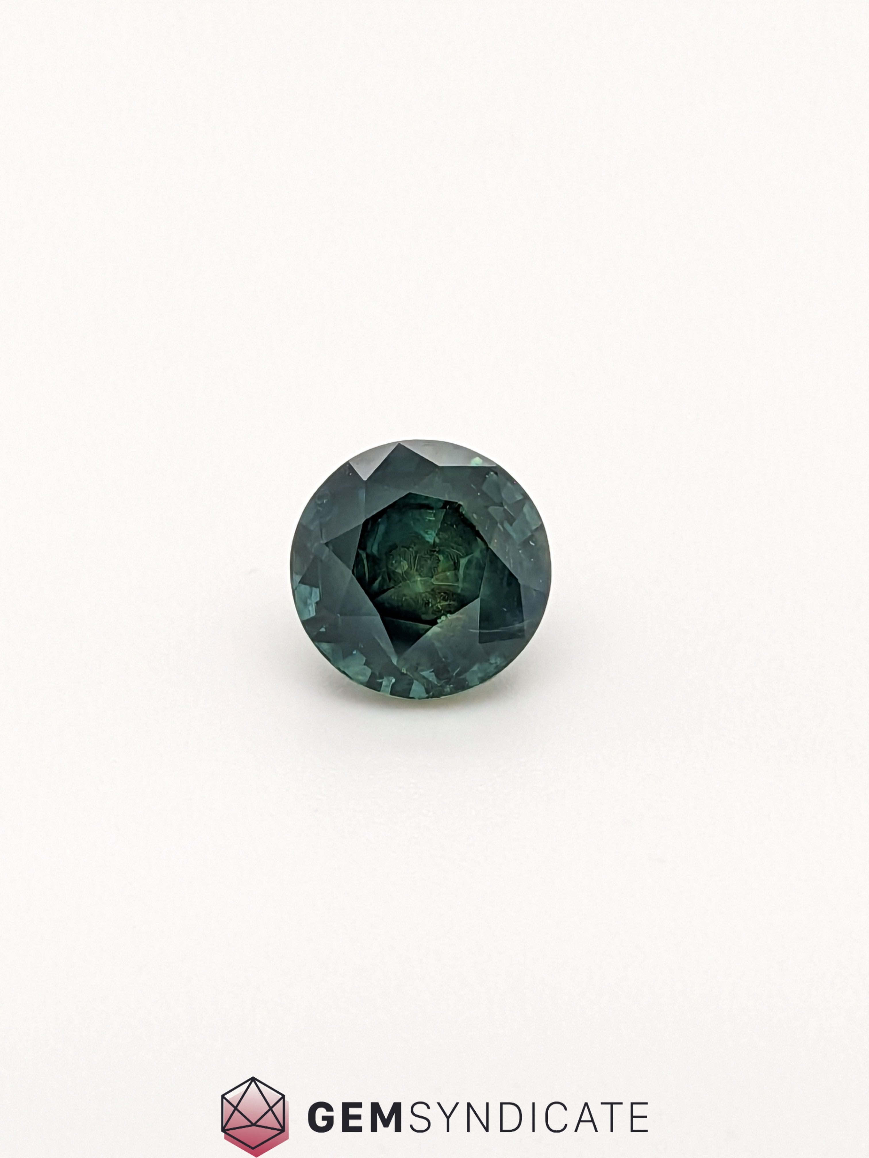Dramatic Round Teal Sapphire 2.66ct