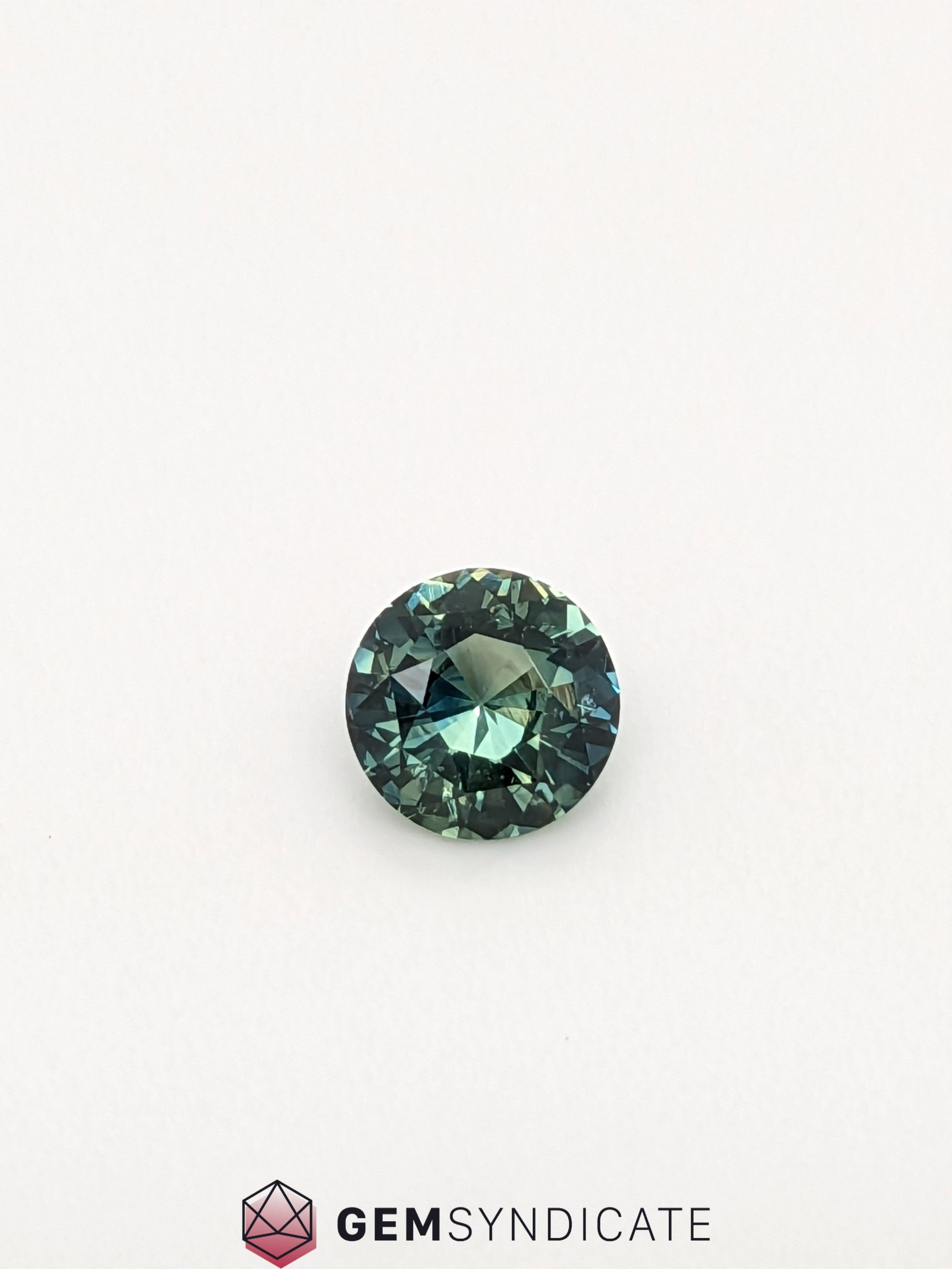 Elegant Round Teal Sapphire 1.72ct