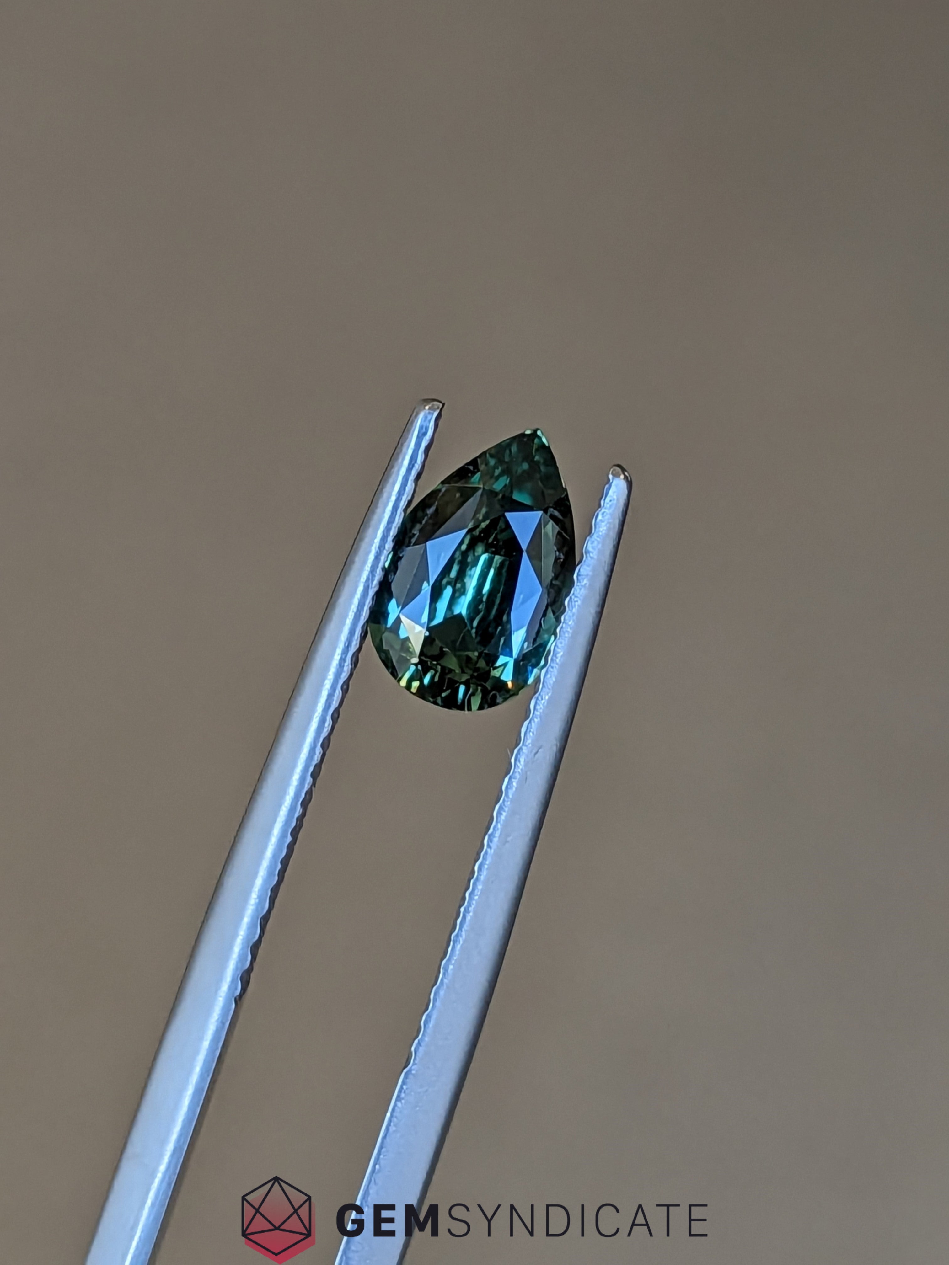 Impressive Pear Shape Teal Sapphire 1.52ct