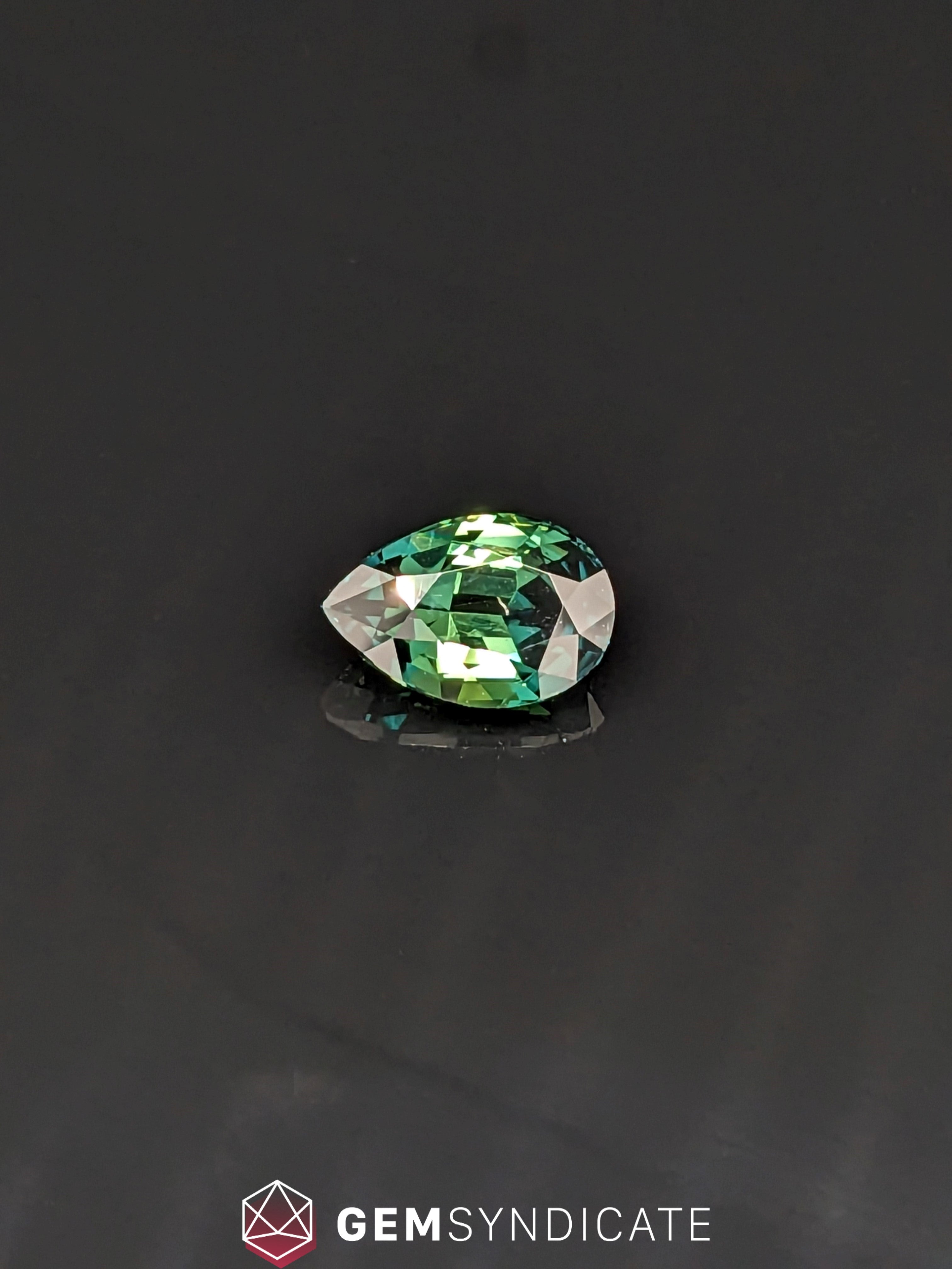 Exquisite Pear Shape Teal Sapphire 2.01ct