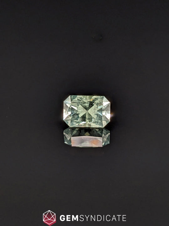 Lovely Emerald Cut Teal Sapphire 1.35ct