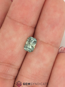 Lovely Emerald Cut Teal Sapphire 1.35ct