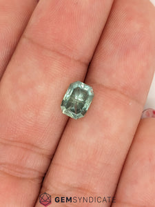 Flirty Emerald Cut Teal Sapphire 1.95ct