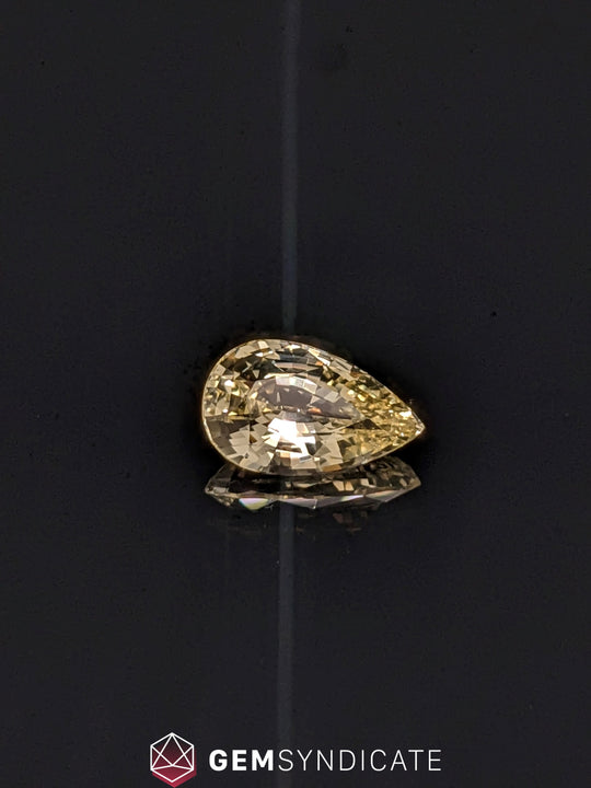Impressive Pear Shape Yellow Sapphire 2.12ct