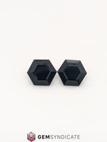 Load image into Gallery viewer, Thrilling Hexagon Black Spinel Pair 4.38ctw
