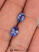 Load image into Gallery viewer, Regal Pear Shape Purple Tanzanite Pair 2.69ctw
