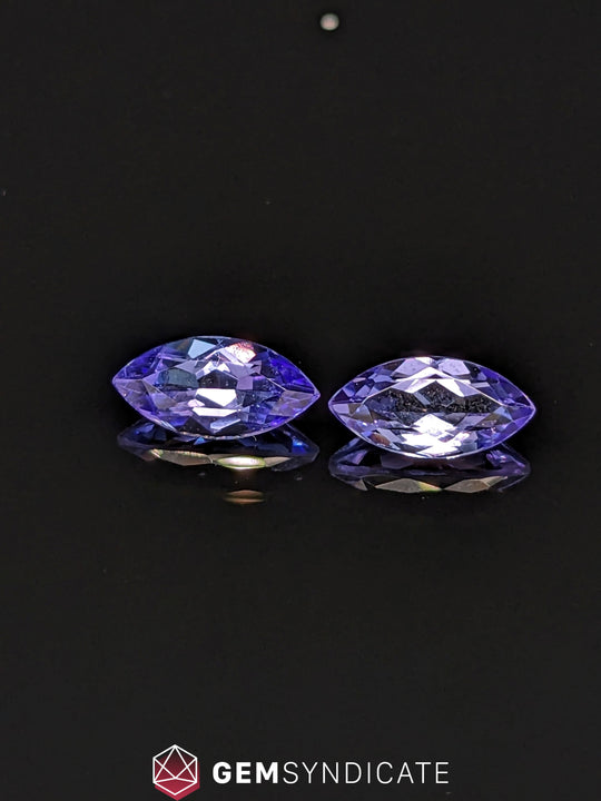 Enchanting Marquise Blue Tanzanite 1.74ctw Pair