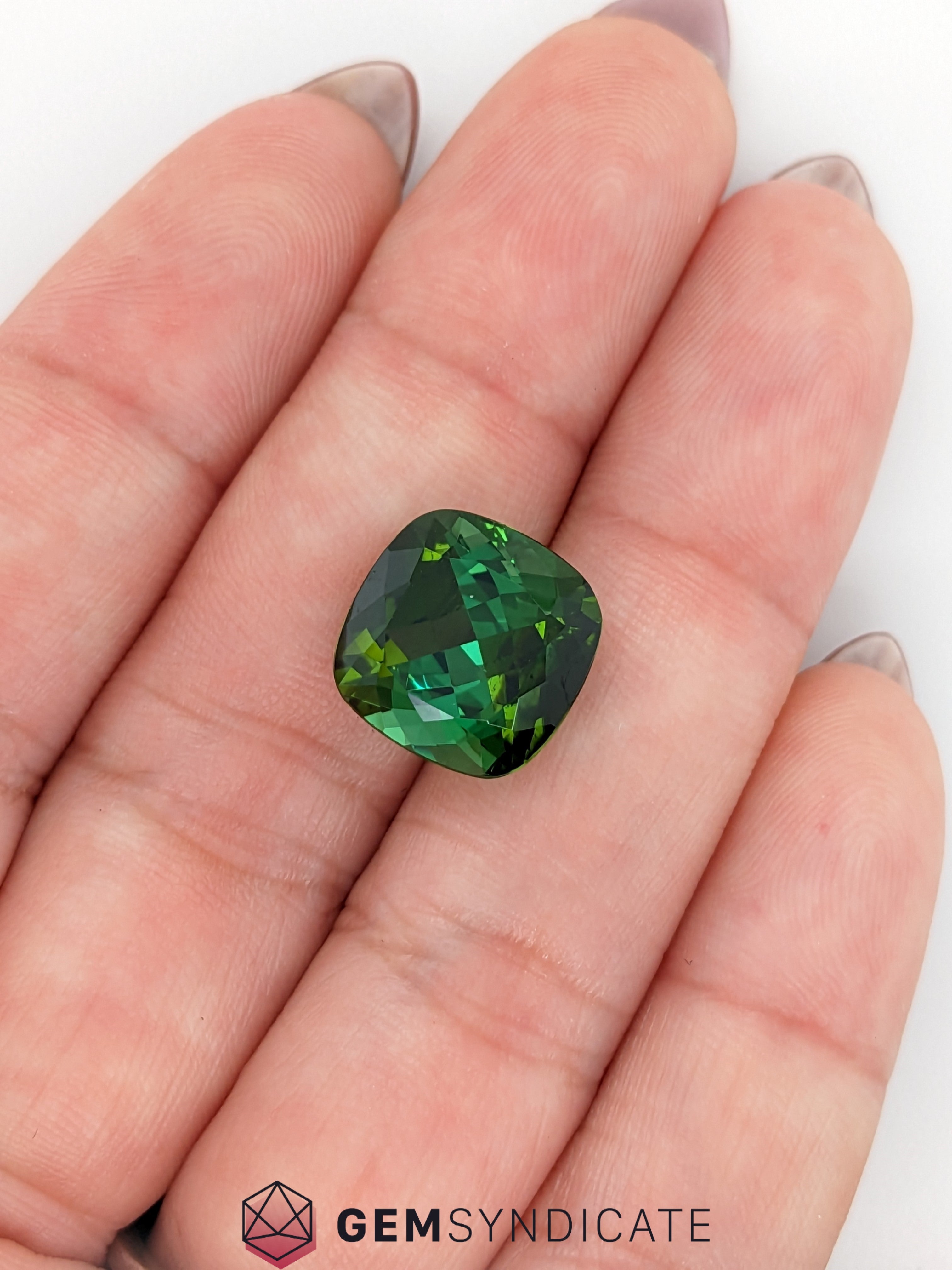 Electric Cushion Green Tourmaline 8.76ct