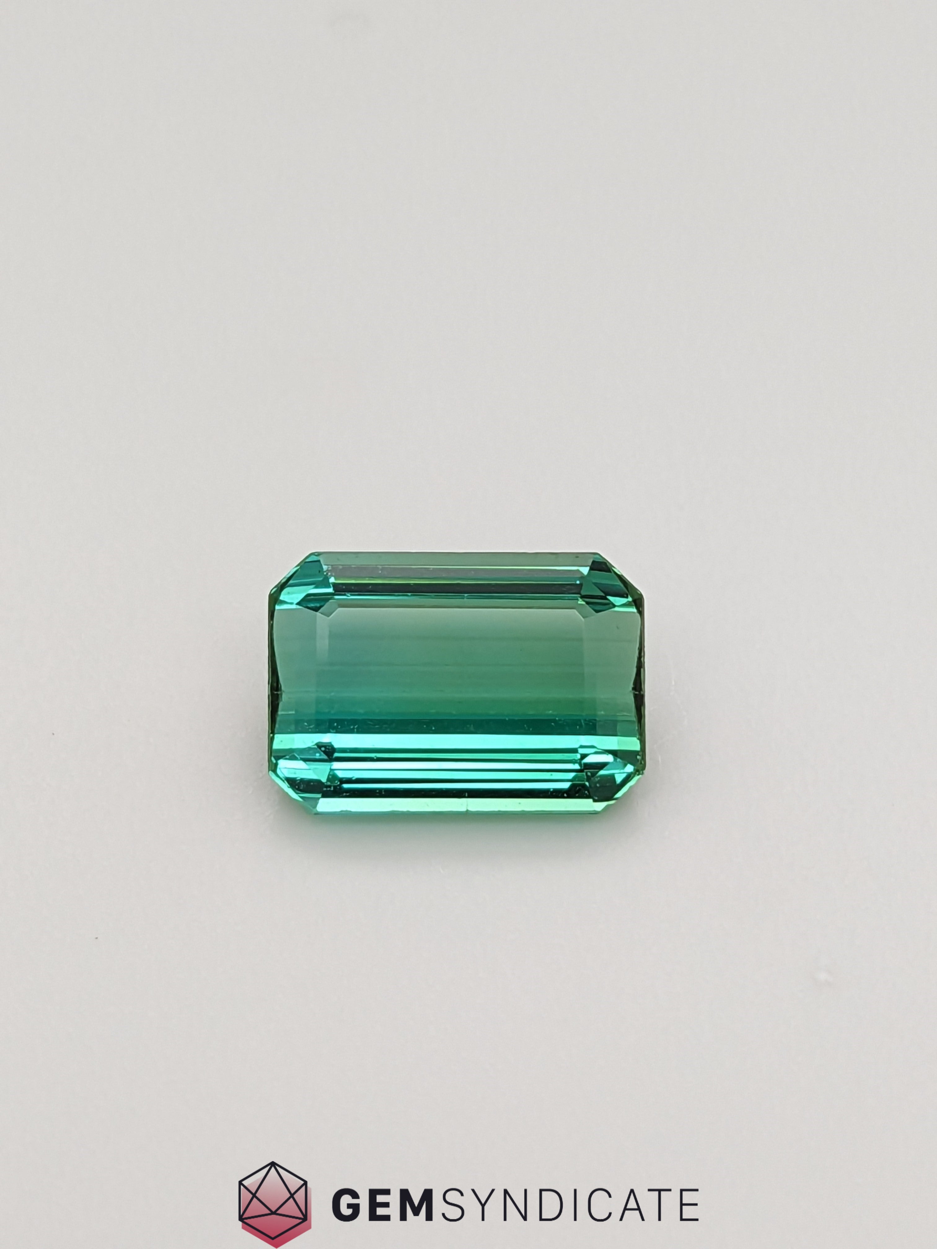 Vivacious Emerald Cut Green Tourmaline 5.33ct