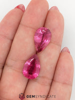 Load image into Gallery viewer, Pretty Pear Shape Pink Tourmaline Pair 13.52ctw
