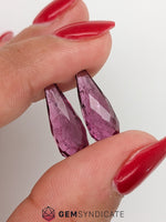 Load image into Gallery viewer, Fascinating Briolette Rubellite Tourmaline Pair 14.55ctw
