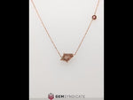 Load and play video in Gallery viewer, Flirty Peach Oregon Sunstone Necklace in 14k Rose Gold
