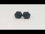 Load and play video in Gallery viewer, Thrilling Hexagon Black Spinel Pair 4.38ctw
