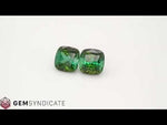 Load and play video in Gallery viewer, Divine Cushion Green Tourmaline Pair 9.52ctw
