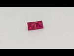 Load and play video in Gallery viewer, Classy Square Red Ruby Pair 0.75ctw
