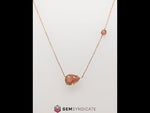 Load and play video in Gallery viewer, Lovely Peach Oregon Sunstone Necklace in 14k Rose Gold
