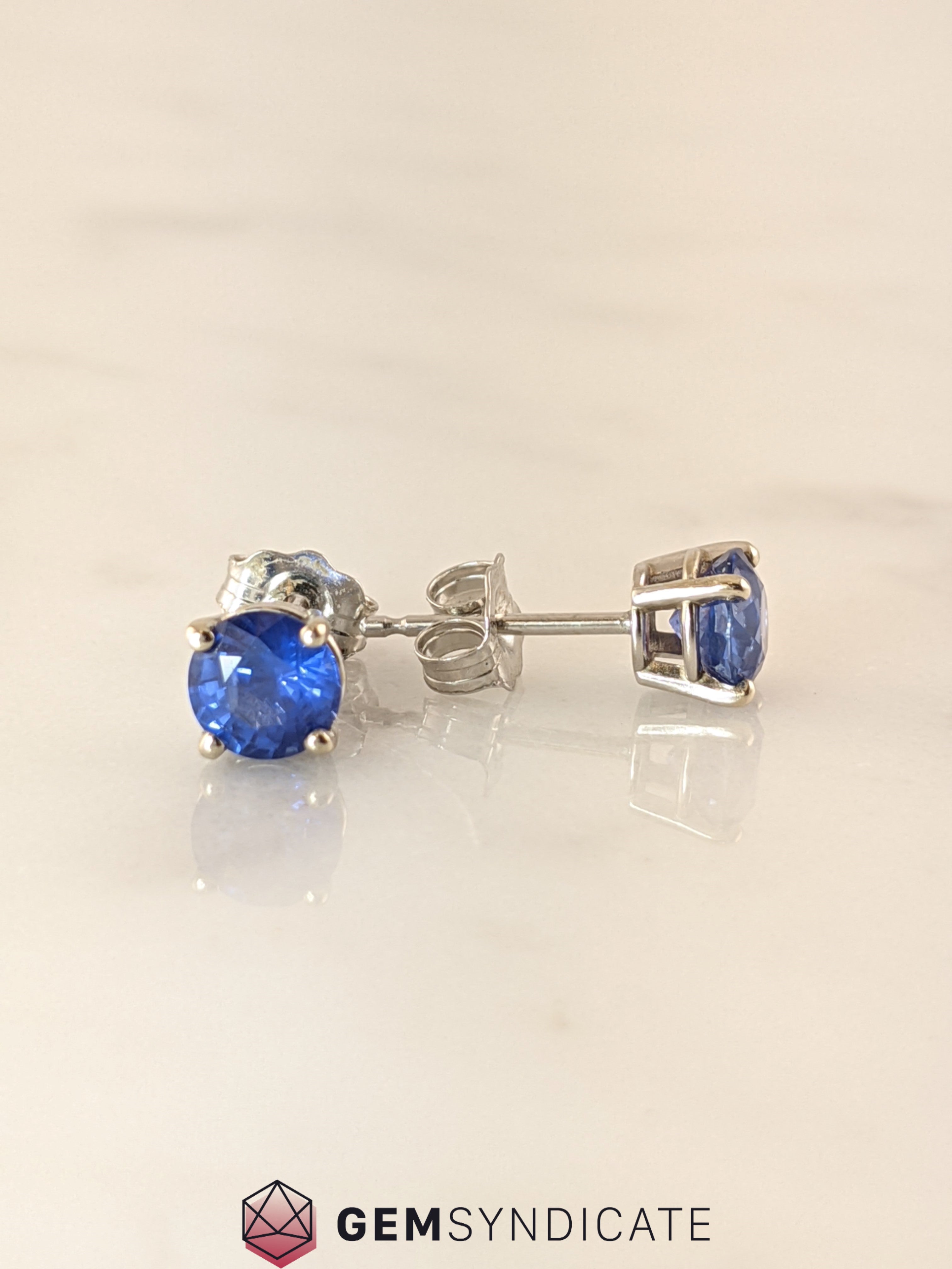 Sophisticated Sapphire Solitaire Stud Birthstone Earrings