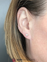 Load image into Gallery viewer, Flirty White Sapphire Earrings in 14k Gold
