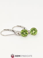 Load image into Gallery viewer, Vibrant Peridot Solitaire Dangle Birthstone Earrings
