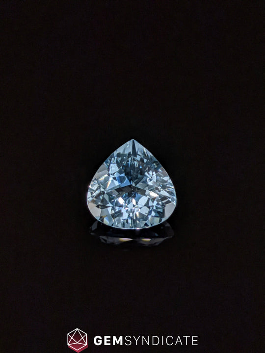 Brilliant Pear Shape Blue Aquamarine 3.87ct