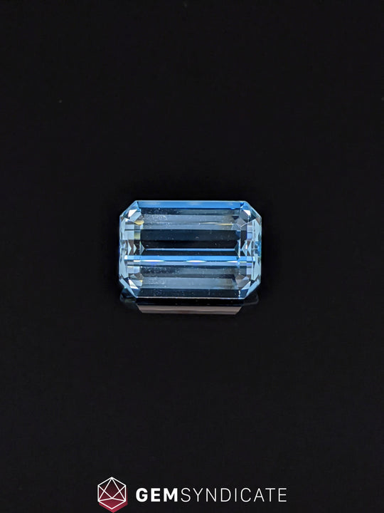 Astounding Emerald Shaped Blue Aquamarine 5.88ct