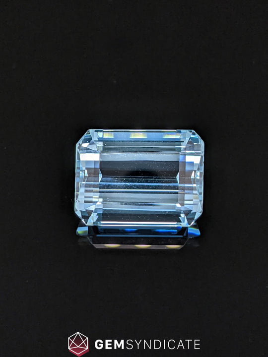 Breathtaking Emerald Cut Blue Aquamarine 13.01ct