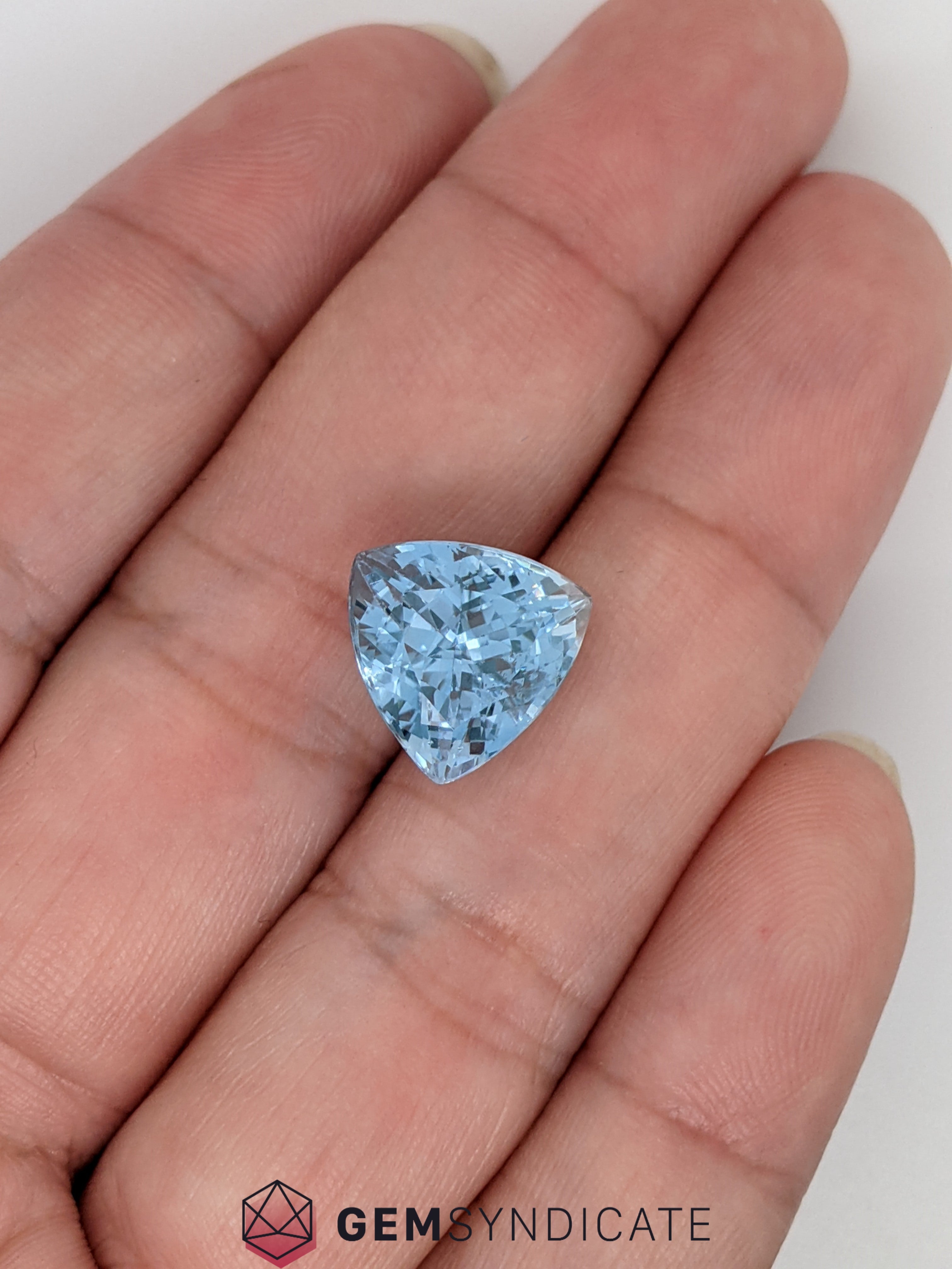 Sumptuous Trillion Shape Blue Aquamarine 5.92ct