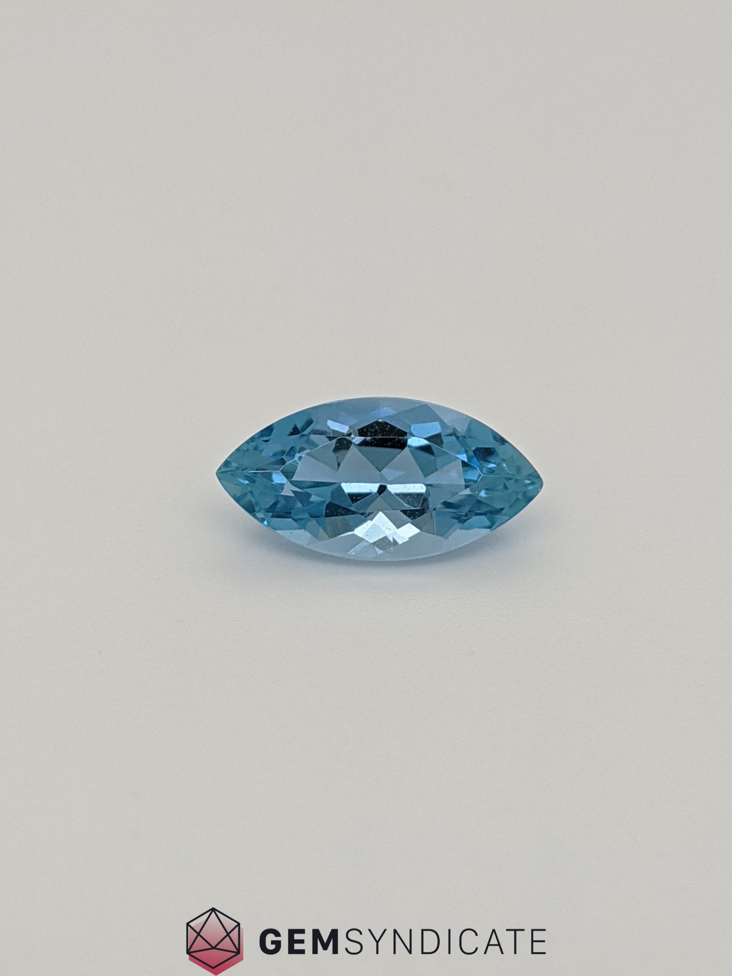 Magnificent Marquise Shape Santa Maria Blue Aquamarine 2.08ct