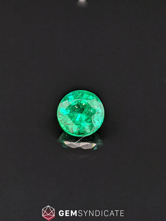 Striking Round Green Emerald 0.77ct