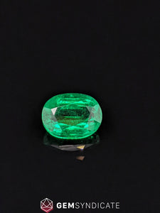 Enchanting Oval Green Emerald 1.38ct