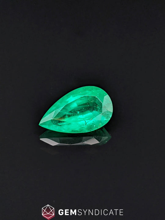 Incredible Pear Shaped Green Emerald 2.52ct